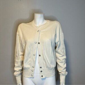 Coen Japanese Brand Ivory Sweater Top Button Down Cardigan Free Size